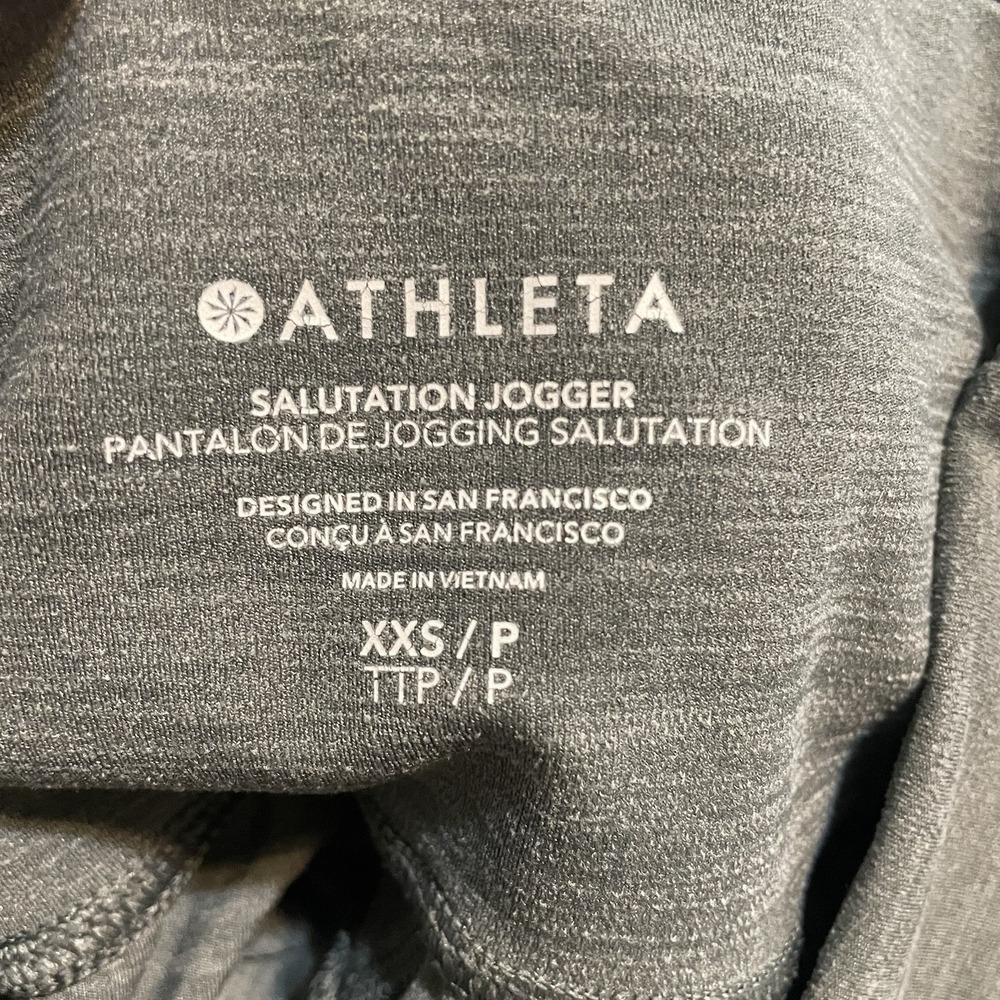ATHLETA Salutation Jogger Pants Womens XXS P Charcoal Heathered Activewear - Picture 5 of 7